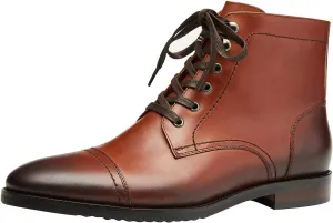 Santimon Men's Oxfords Formal Dress Boots For Men Business Casual Leather Ankle Boots