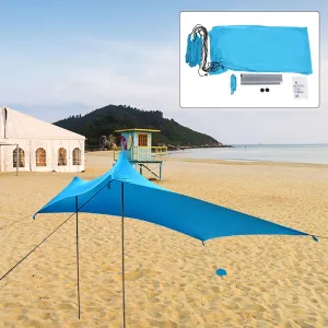 Shade Tent 10x10ft Portable Sun Shelter for Camping, Beach Backyard Easy Setup with Sandbags Storage Bag UV Protection for Outdoor Picnic Fishing