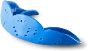 SISU Aero Medium Mouthguard, Electric Blue - 1.6mm Thin - Custom-Molded Fit - Slim Design - Remoldable Up to 20 Times - for Team Sports - Non Toxic