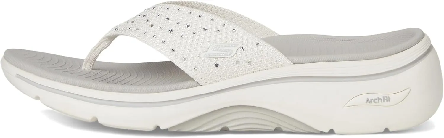 Skechers Women's Arch Fit 2.0 3-pt Rhinestone Sandal Flip-Flop