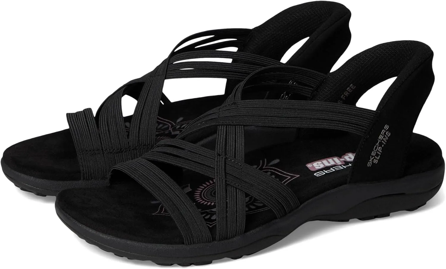 Skechers Women's Reggae Slim-Simply Stretchy Hands Free Slip-ins Sport Sandal