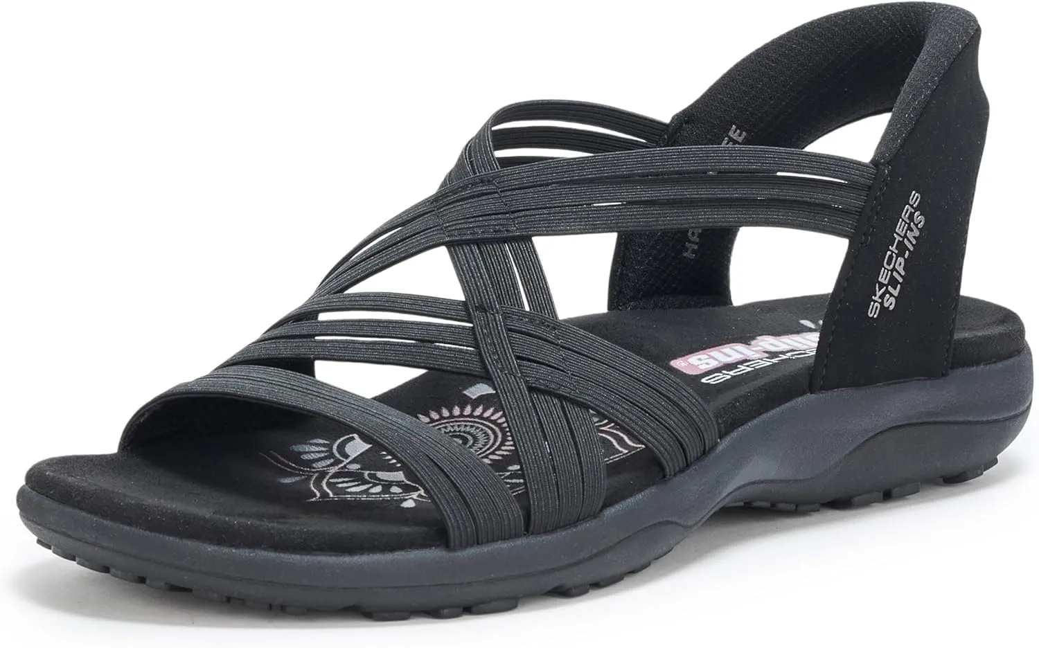 Skechers Women's Reggae Slim-Simply Stretchy Hands Free Slip-ins Sport Sandal