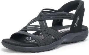 Skechers Women's Reggae Slim-Simply Stretchy Hands Free Slip-ins Sport Sandal