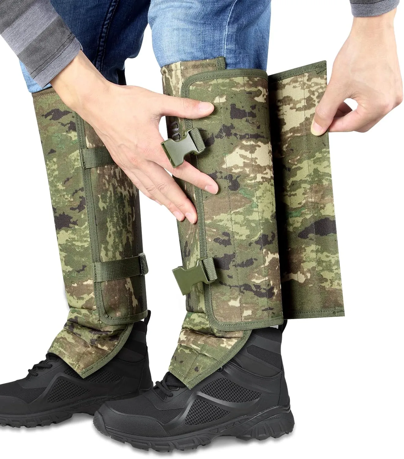 Snake Gaiters Leg Guards: Waterproof Snake Chaps for Hunting, Adjustable Leg Gaiter Snake Bite Protection for Lower Legs, Lightweight Flexible Design Snake Guards Fits Men & Women