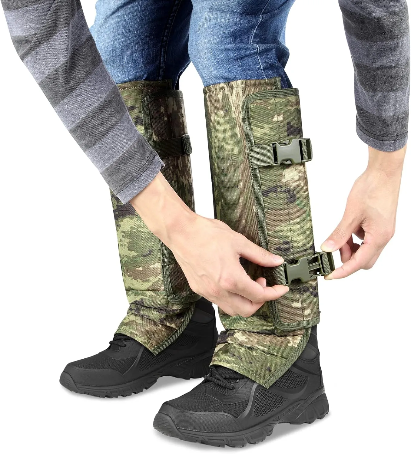 Snake Gaiters Leg Guards: Waterproof Snake Chaps for Hunting, Adjustable Leg Gaiter Snake Bite Protection for Lower Legs, Lightweight Flexible Design Snake Guards Fits Men & Women