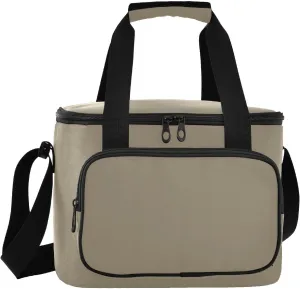 Solid Color Soft Cooler Bag with Zipper Insulated Portable Camping Cooler for Travel Work Beach Lunchbox for Women Men