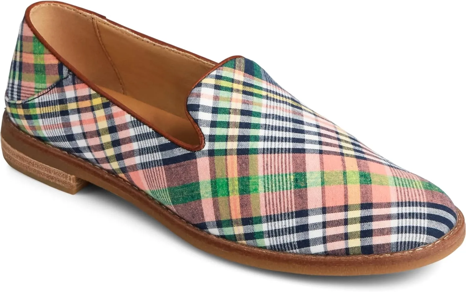 Sperry Women's Seaport Levy Washed Plaid Loafer Flat