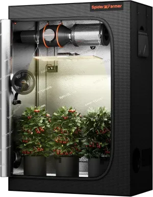 Spider Farmer Grow Tent Complete System 4x2 SF-2000 LED Grow Light with Samsung LM301B Diodes & Dimmable Lights 24" x 47" x 71" Grow Tent 4 Inch Inline Fan Filter with Temperature Humidity Controller