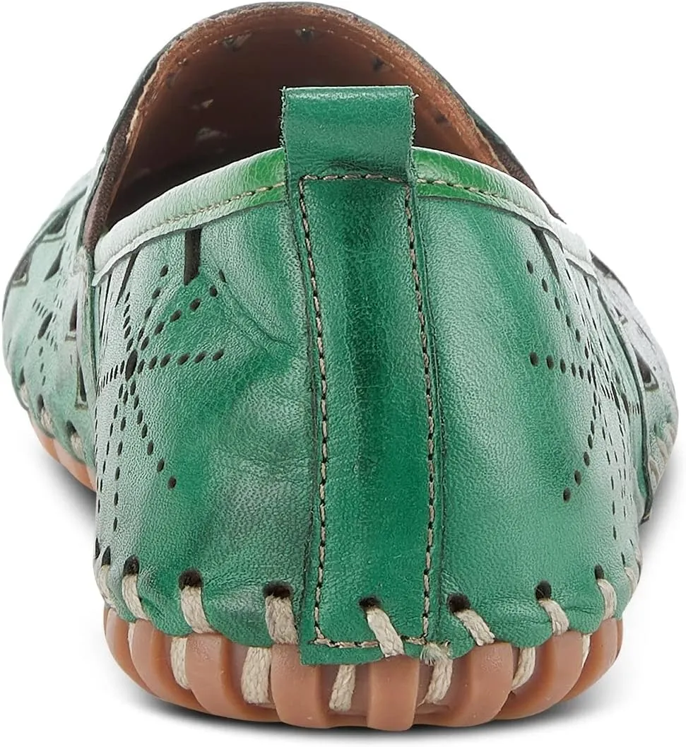 Spring Step Women's Leather Fusaro Loafer Shoe | Comfortable Slip-On Shoes with Rubber Outsole | Ladies Casual Walking Driving Loafers for Work