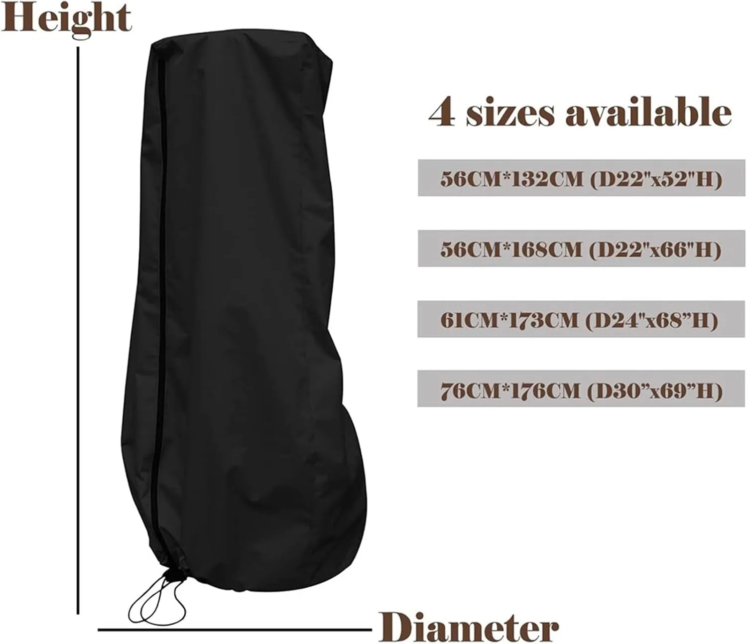 Standing Boxing Bag Cover Outdoor Waterproof, Punching Bag Cover Sun Protection Replacement with Drawstring for Heavy Practice Punching Boxing Outdoor