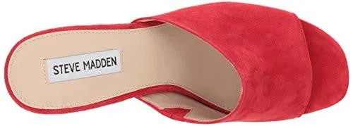 Steve Madden Dalis Mule Red Suede 75 M Us