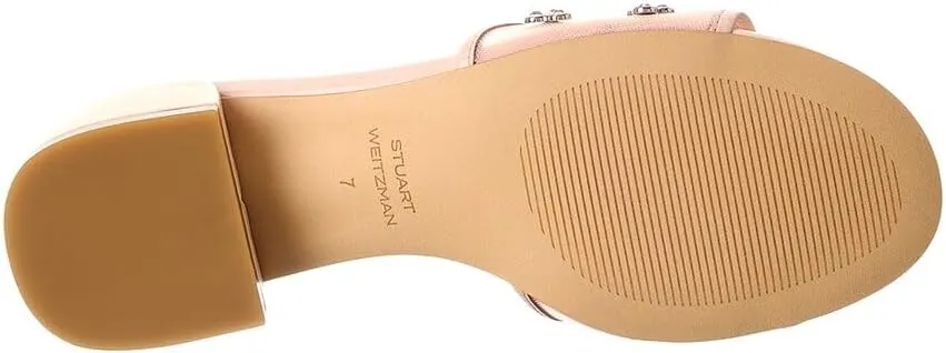 Stuart Weitzman Tammy Xtal Block Mesh & Leather Sandal