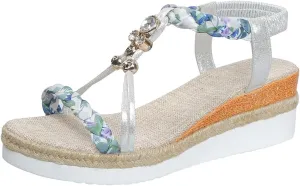 Summer Sandals for Women 2025 Boho,Roman Womens 2025 Low Wedge Heels Comfortable Sandal Espadrille Beach Open Toe Elastic Ankle Strap Walking Shoes Vintage Non Slip Casual Woven Sandals