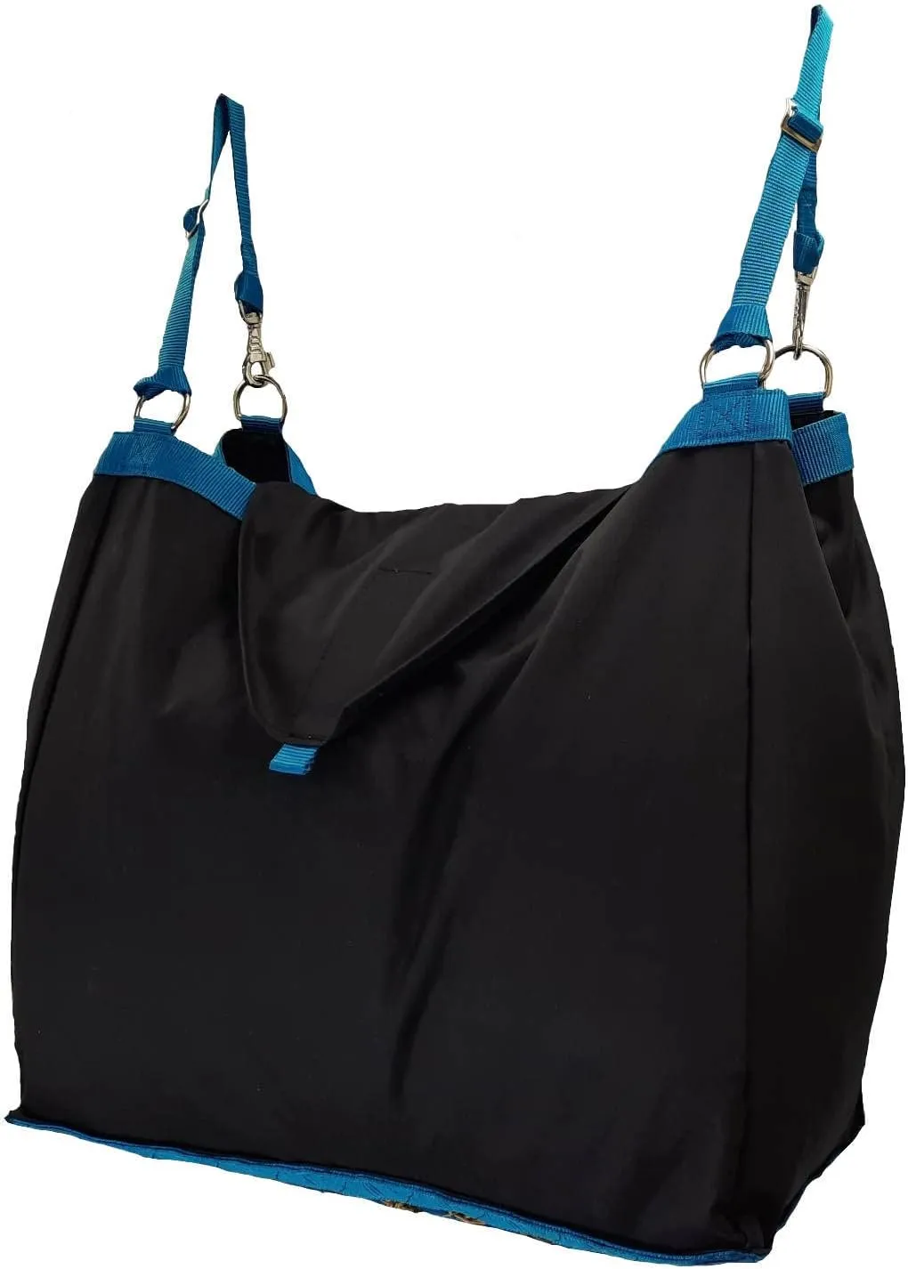 Supreme Slow Feed Top Load Hay Bag with Super Tough Bottom and 6 Month Warranty (Black and Pink)
