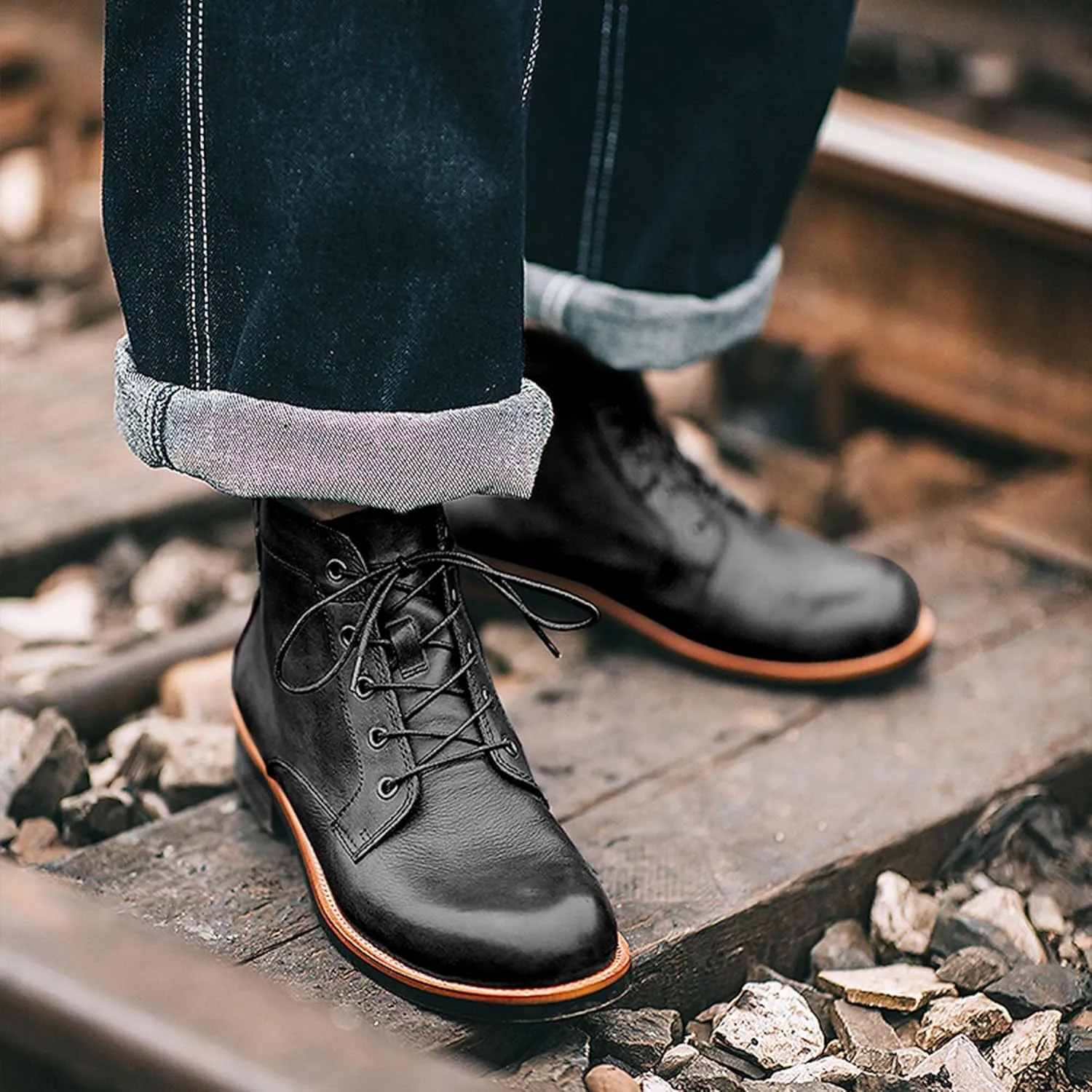 Tanner Shoes Mens Casual Boots Ankle Chukka Booties Oxford Leather Dress Boots