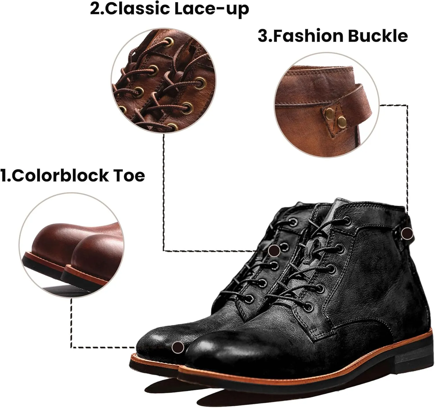 Tanner Shoes Mens Casual Boots Ankle Chukka Booties Oxford Leather Dress Boots