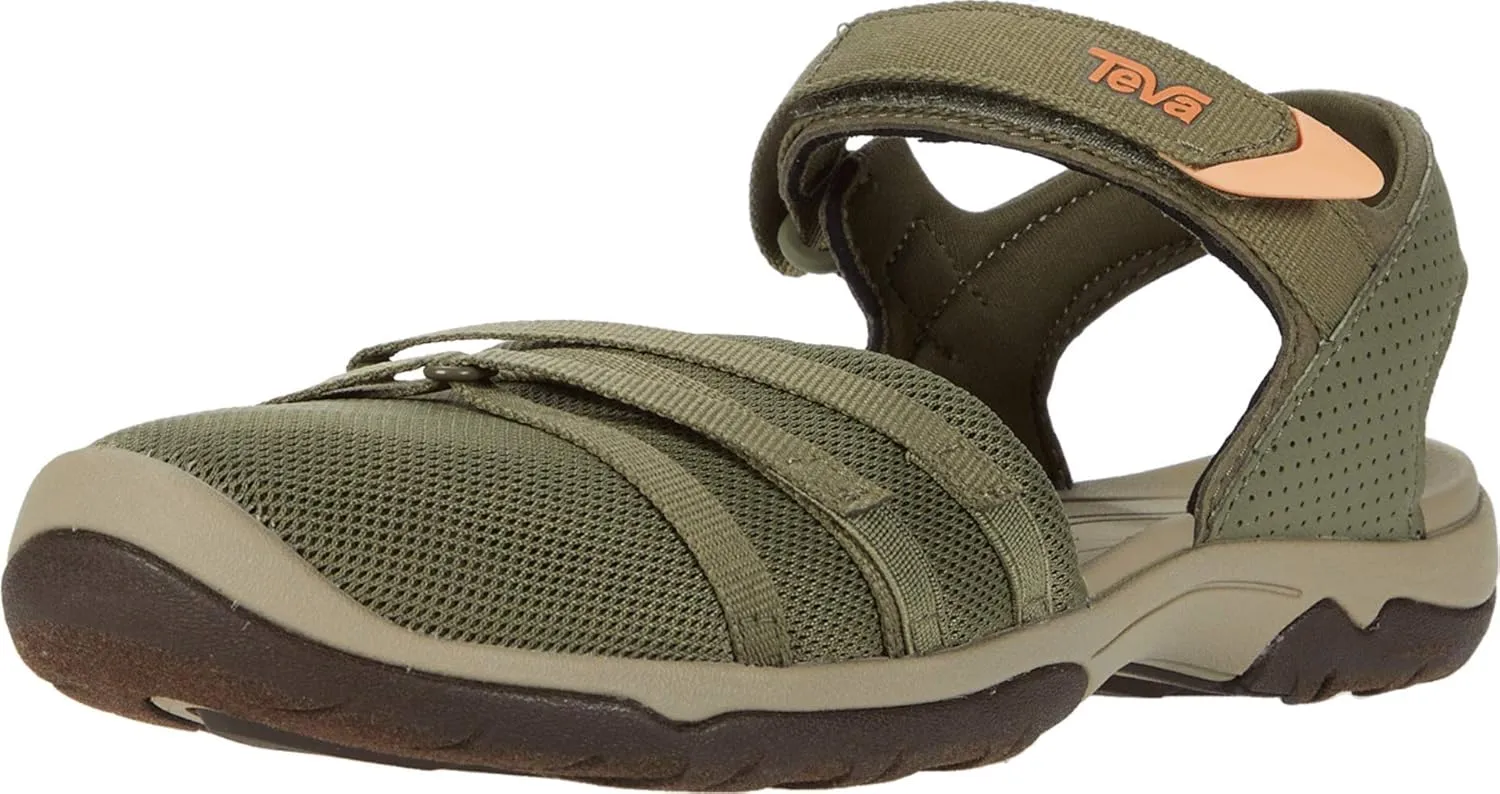 Teva Unisex Tirra CT Sandal, Burnt Olive, 5 US Women