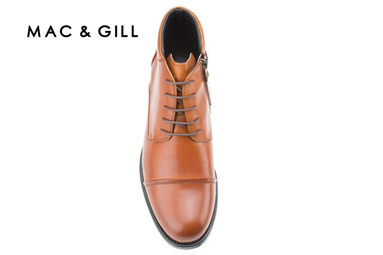 Texas Captoe Derby Leather Boot with side zip for men