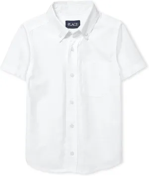 The Children'S Place Boys Short Sleeve Oxford Shirt