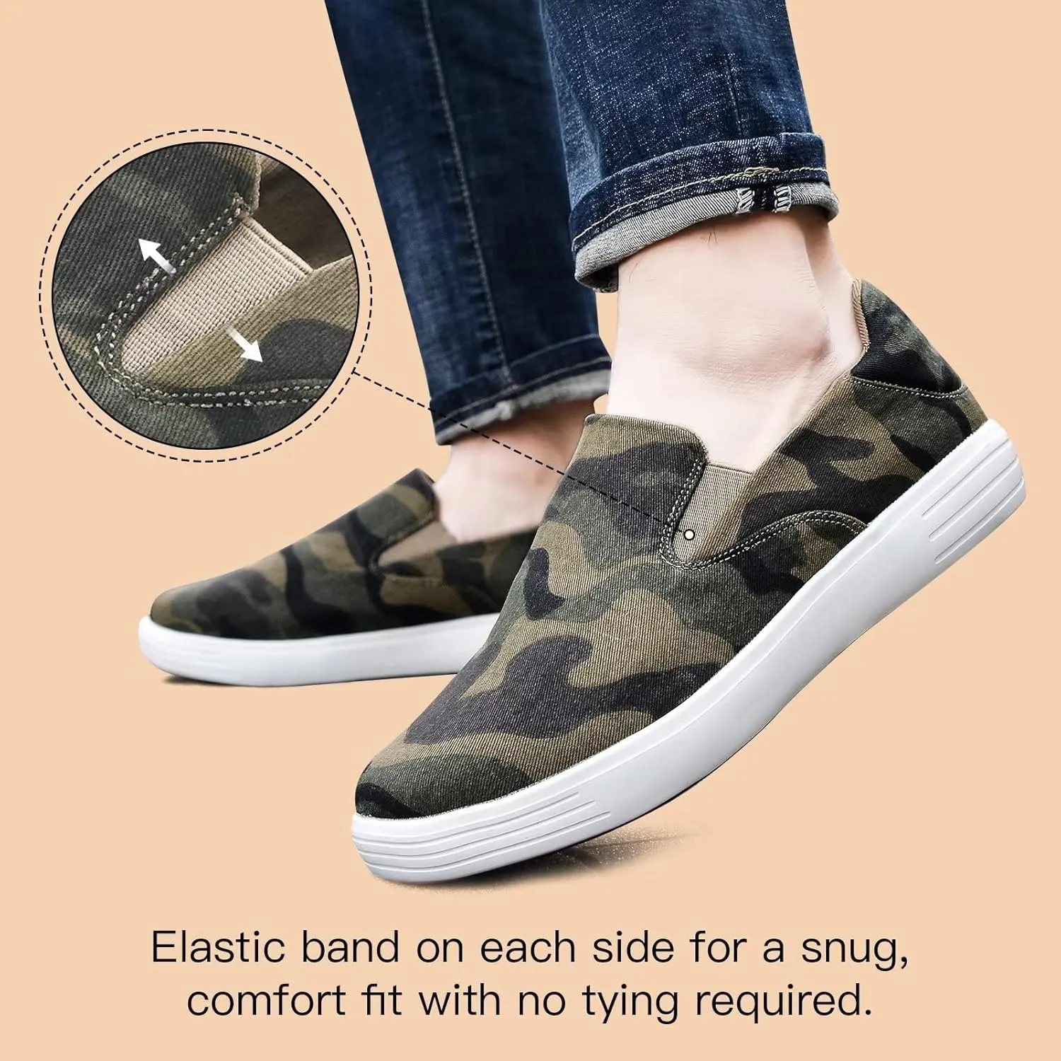 TIOSEBON Men's Mesh Slip on Walking Shoes-Comfortable Drving Loafer Fashion Sneaker