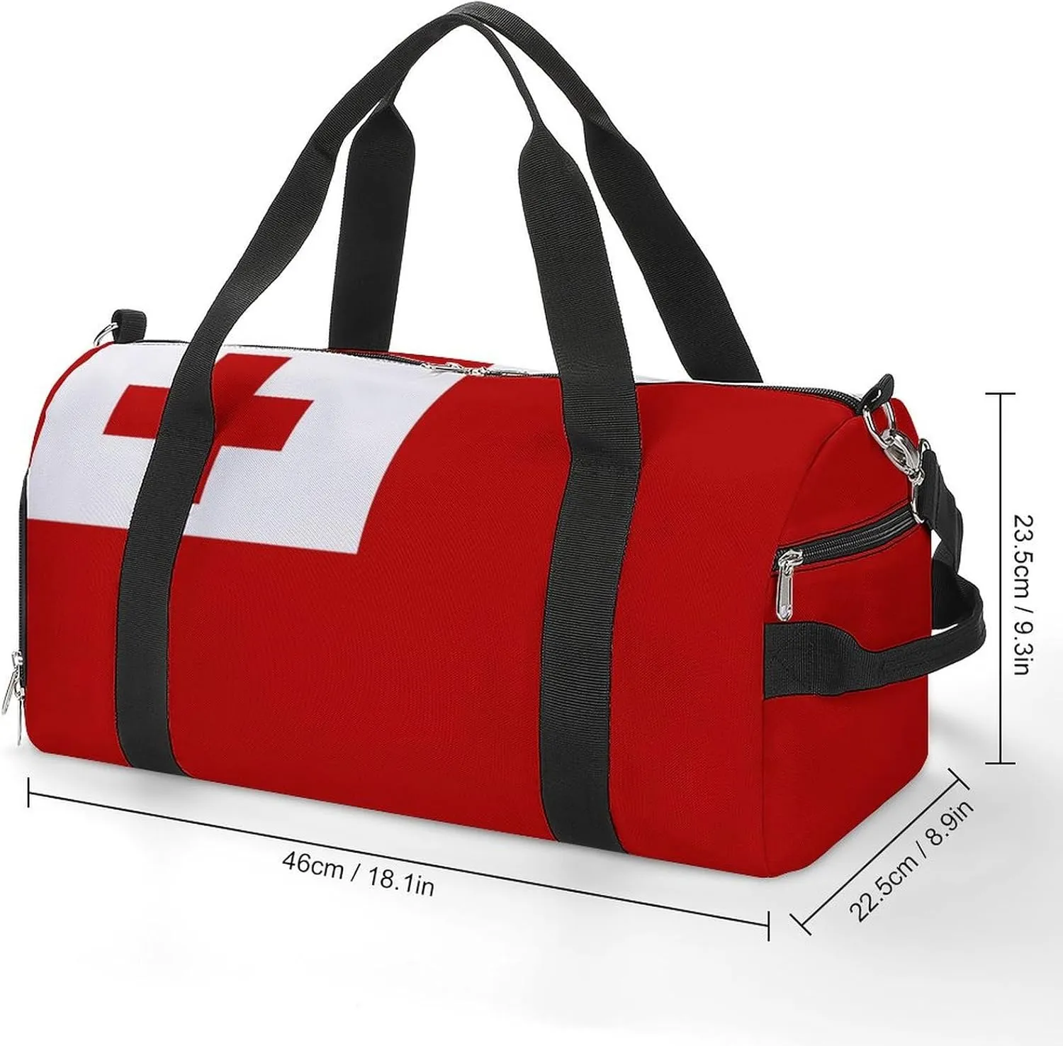 Tonga Flag Travel Duffle for Men Women with Wet Pocket and Shoe Compartment