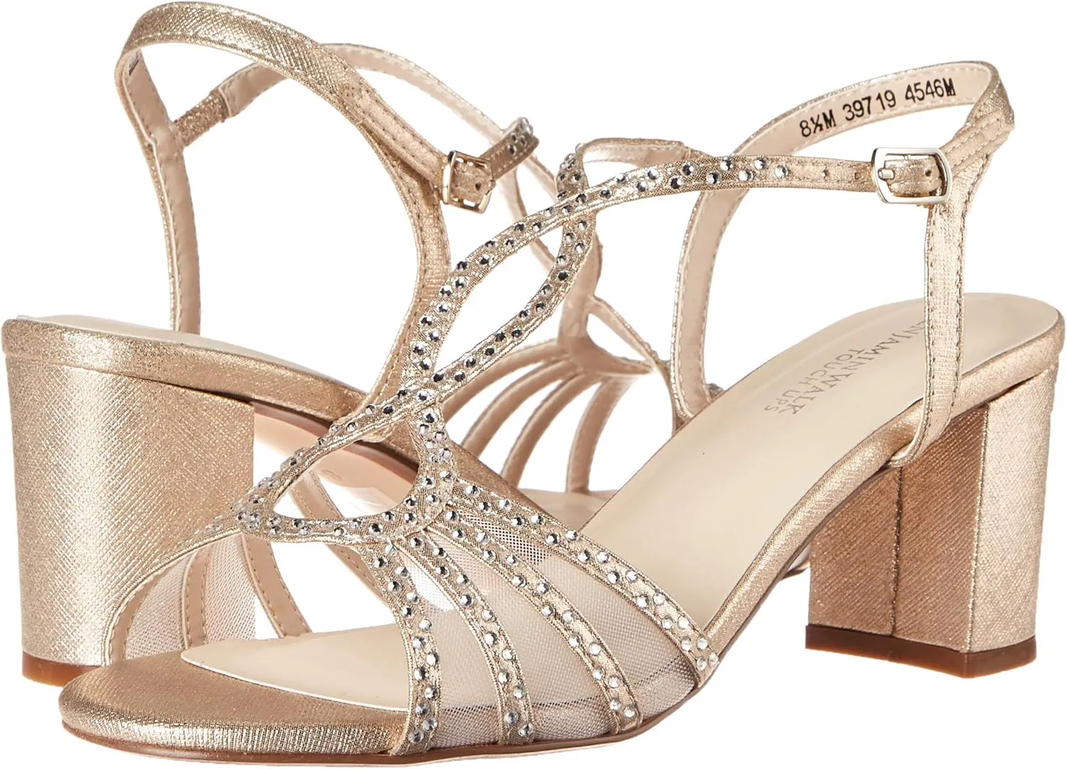 Touch Ups Women's T-Strap Block Heel Heeled Sandal