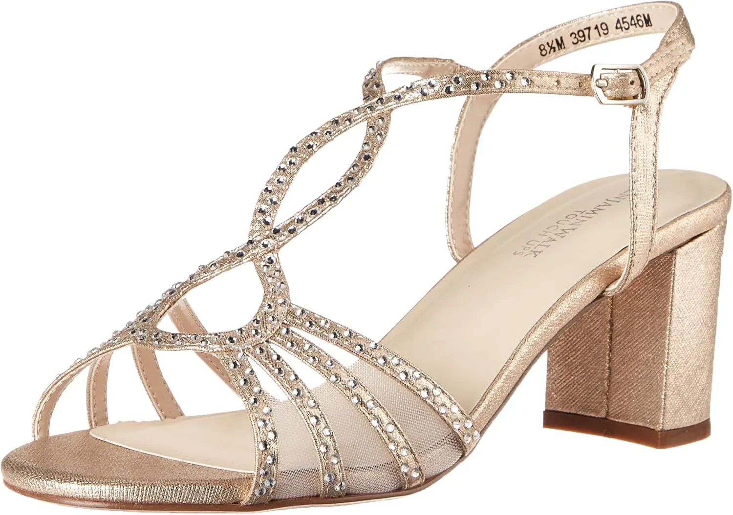 Touch Ups Women's T-Strap Block Heel Heeled Sandal