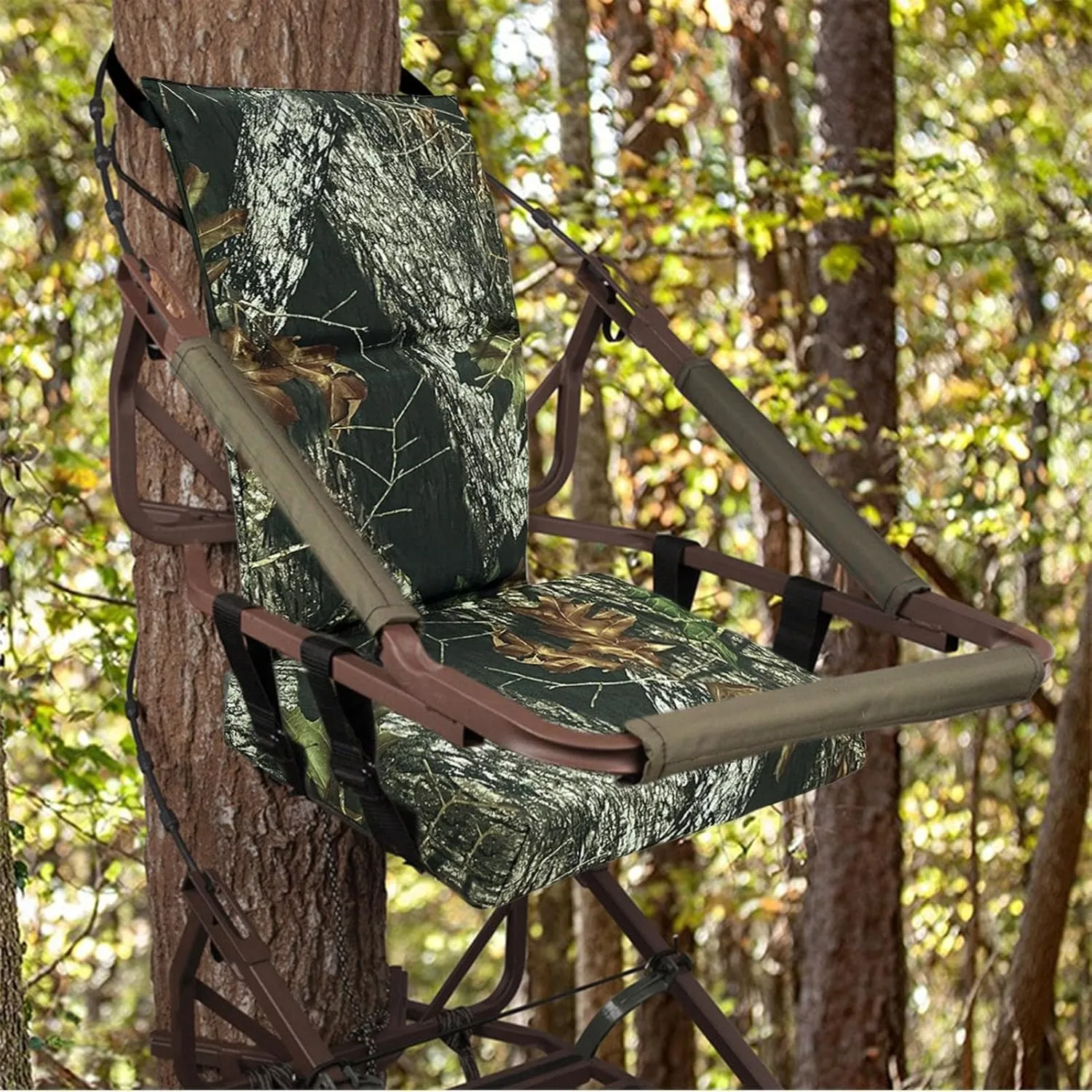 Tree Stand Seat Replacement Hunting Tree Stand Seat Cushion, Climbing Tree Stand Seat, Adjustable Summit Tree Stand Seat, Hunting Tree Seat Fits Climber Deer Tree Stands(No Bracket)