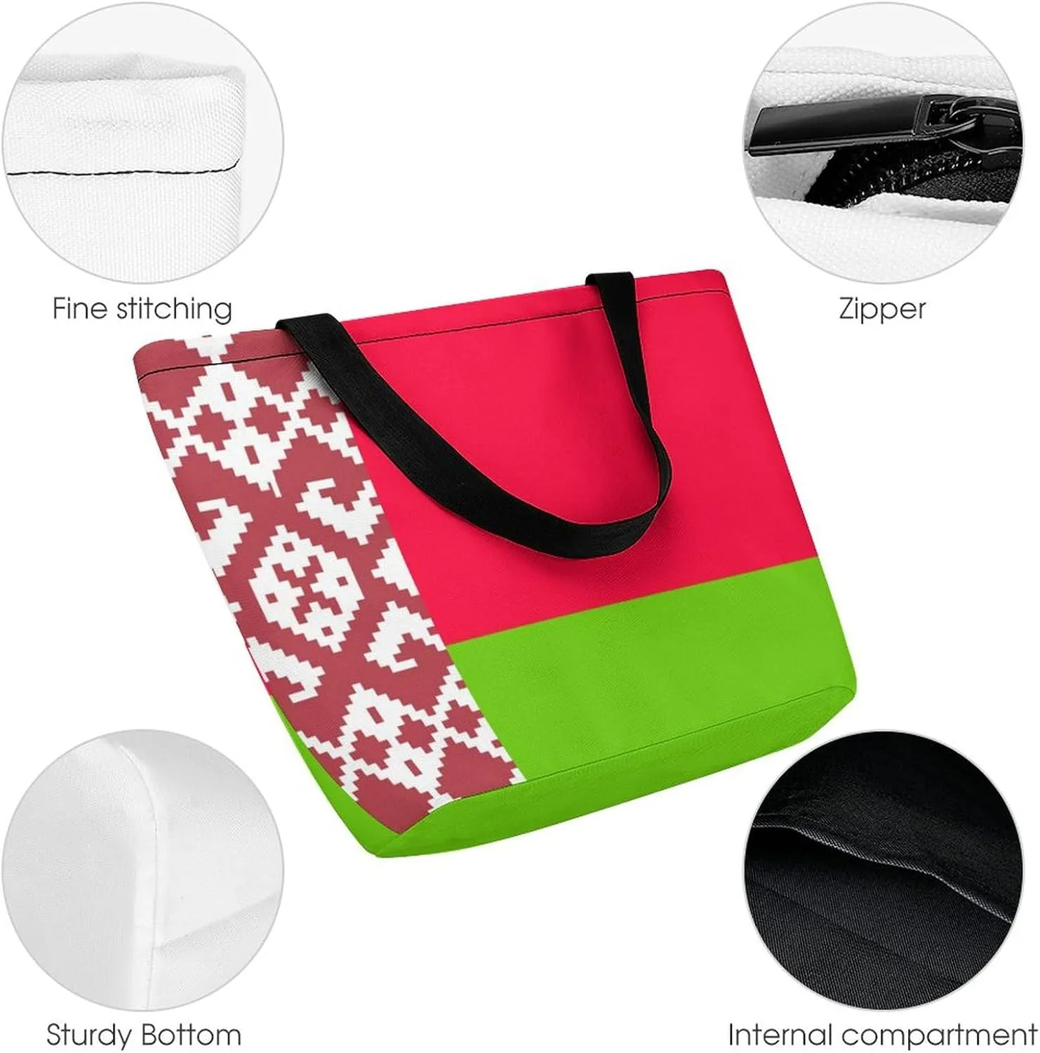 Trendy American Samoa Flag Women's Large Handbag with Zipper for Work and Weekend Activities