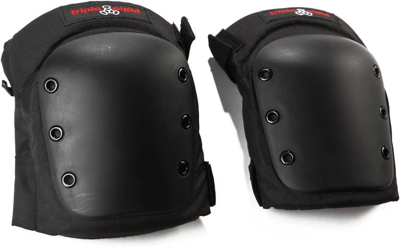 Triple Eight Street Knee Pads for Skateboarding and Roller Derby with Adjustable Straps (1 Pair)