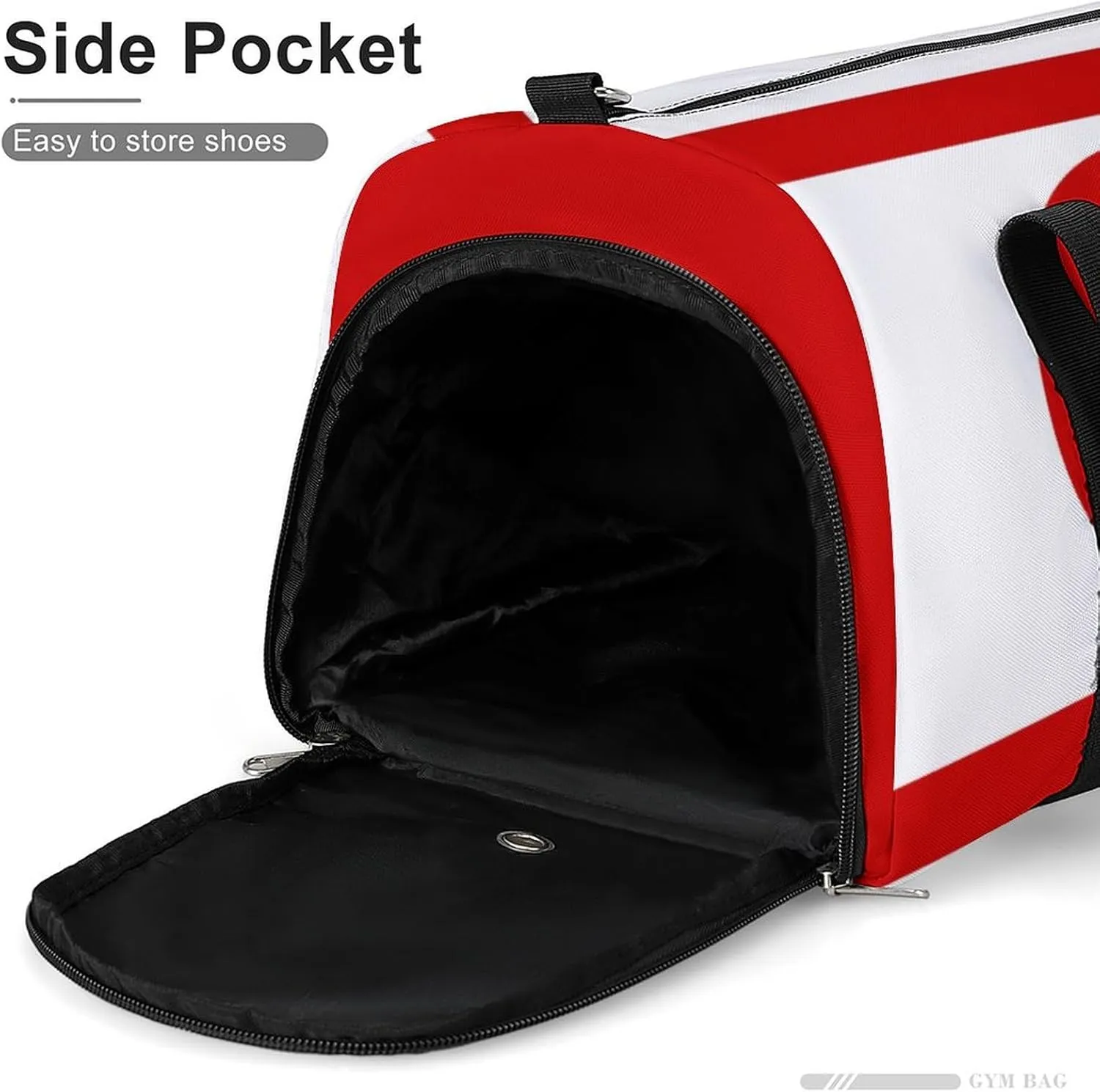 Turkish Republic Northern Cyprus Flag Duffel Bag for Men Women Waterproof with Shoe Compartment