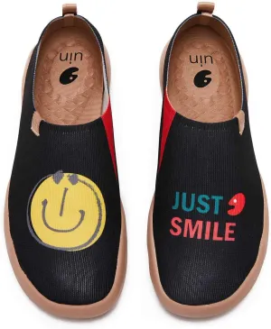 UIN Women's Slip On Sneakers Casual Loafers Knitted Art Painted Comfort Soft Walking Shoes