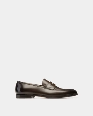 Webb Men's Calf Leather Loafer In Dark Brown