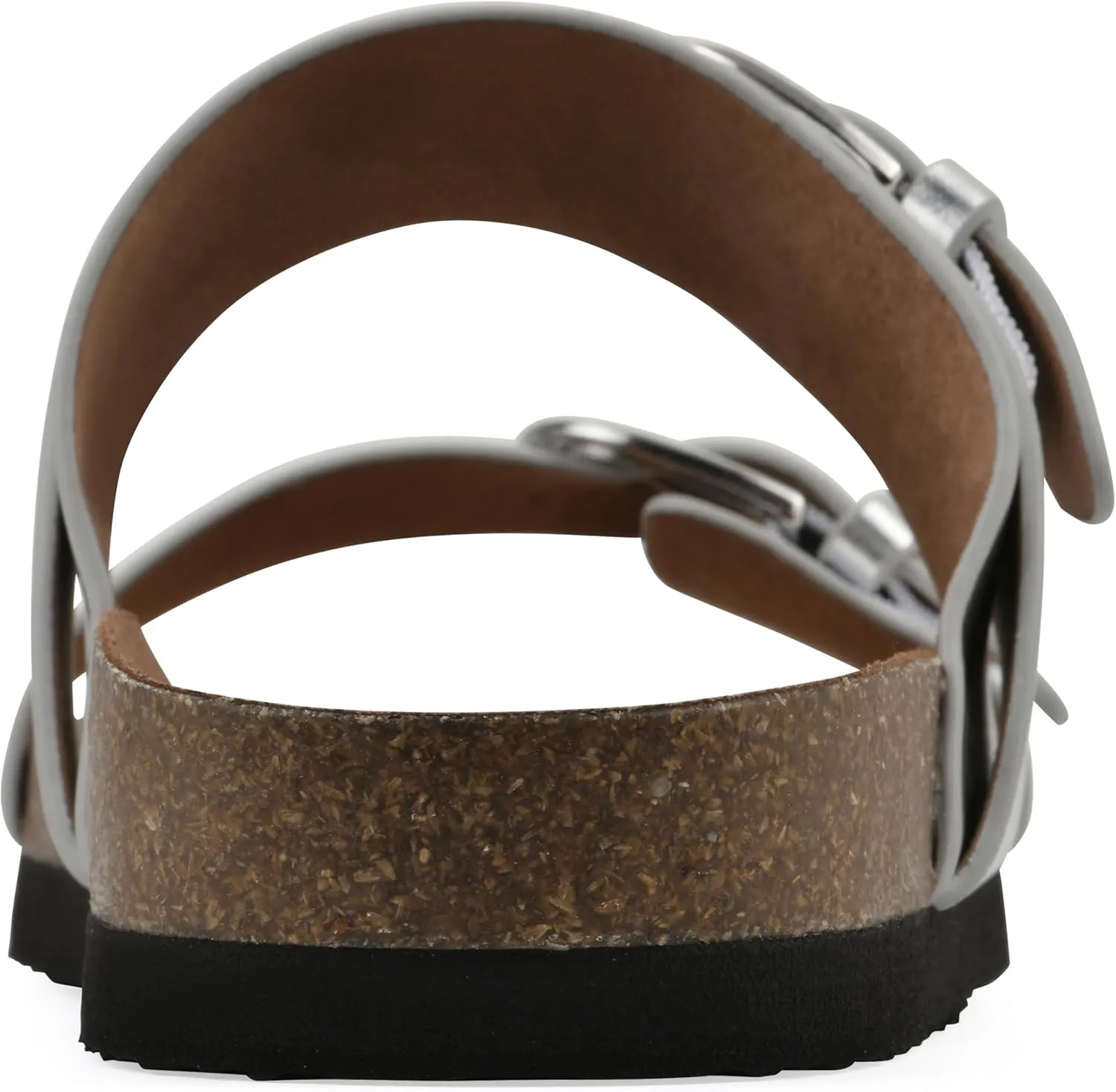 WHITE MOUNTAIN Women's Hardball Double-Buckle Signature Comfort-Molded Footbed Sandal