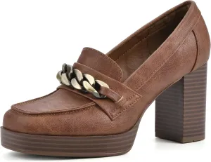 WHITE MOUNTAIN Women's Shoes Manning Platform Heel Loafer