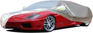 WOLWES Car Cover are Suitable for Ferrari 360 All-Weather Windproof, Snowproof, Rainproof, UV-Protected and Breathable All-Season Universal with Side Door Zip Oxford Cloth Car Cover (Color : White)