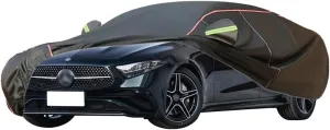 WOLWES Car Cover are Suitable for Mercedes-Benz CLS All-Weather Windproof, Snowproof, Rainproof, UV-Protected and Breathable All-Season Universal with Side Door Zip Oxford Cloth Car Cover (Color : Bl
