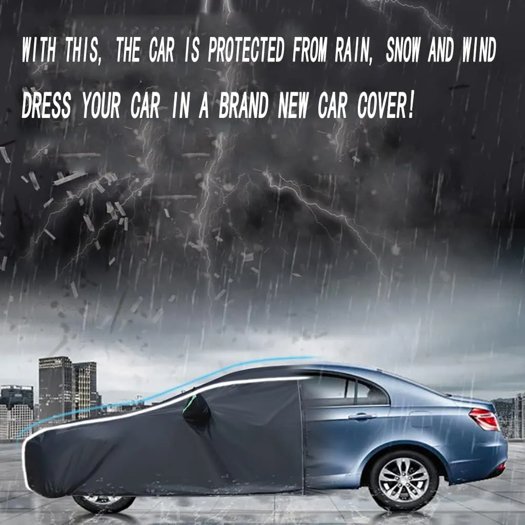 WOLWES Car Cover are Suitable for Mercedes-Benz CLS All-Weather Windproof, Snowproof, Rainproof, UV-Protected and Breathable All-Season Universal with Side Door Zip Oxford Cloth Car Cover (Color : Bl