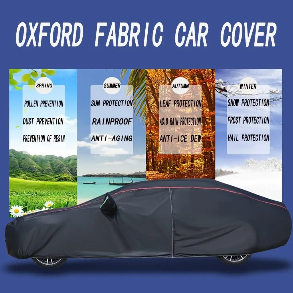 WOLWES Car Cover are Suitable for Mercedes-Benz CLS All-Weather Windproof, Snowproof, Rainproof, UV-Protected and Breathable All-Season Universal with Side Door Zip Oxford Cloth Car Cover (Color : Bl