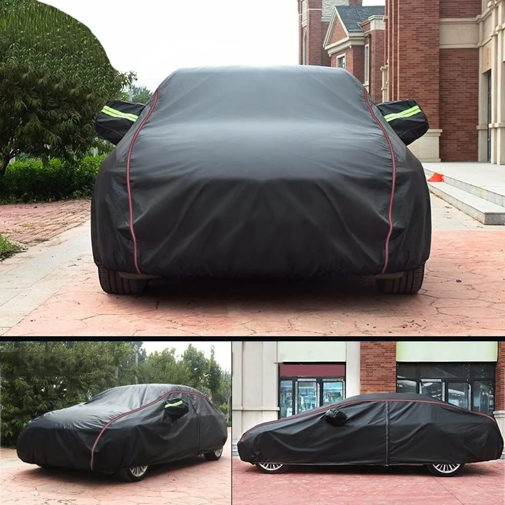 WOLWES Car Cover are Suitable for Mercedes-Benz CLS All-Weather Windproof, Snowproof, Rainproof, UV-Protected and Breathable All-Season Universal with Side Door Zip Oxford Cloth Car Cover (Color : Bl