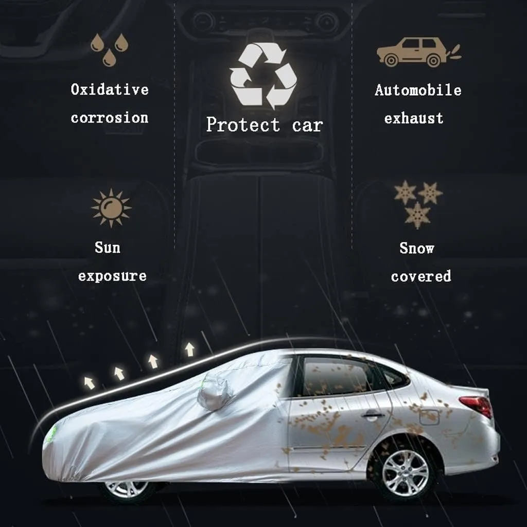 WOLWES Car Cover are Suitable for Mercedes-Benz CLS All-Weather Windproof, Snowproof, Rainproof, UV-Protected and Breathable All-Season Universal with Side Door Zip Oxford Cloth Car Cover (Color : Bl