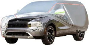 WOLWES Car Cover are Suitable for Mitsubishi Outlander All-Weather Windproof, Snowproof, Rainproof, UV-Protected and Breathable All-Season Universal with Side Door Zip Oxford Cloth Car Cover (Color :
