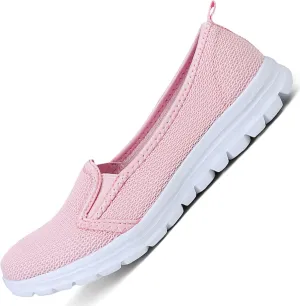 Women's Breathable Mesh Backless Walking Shoes,Casual Slip On Comfortable Soft Sole Sneakers Low Top Lightweight Loafers