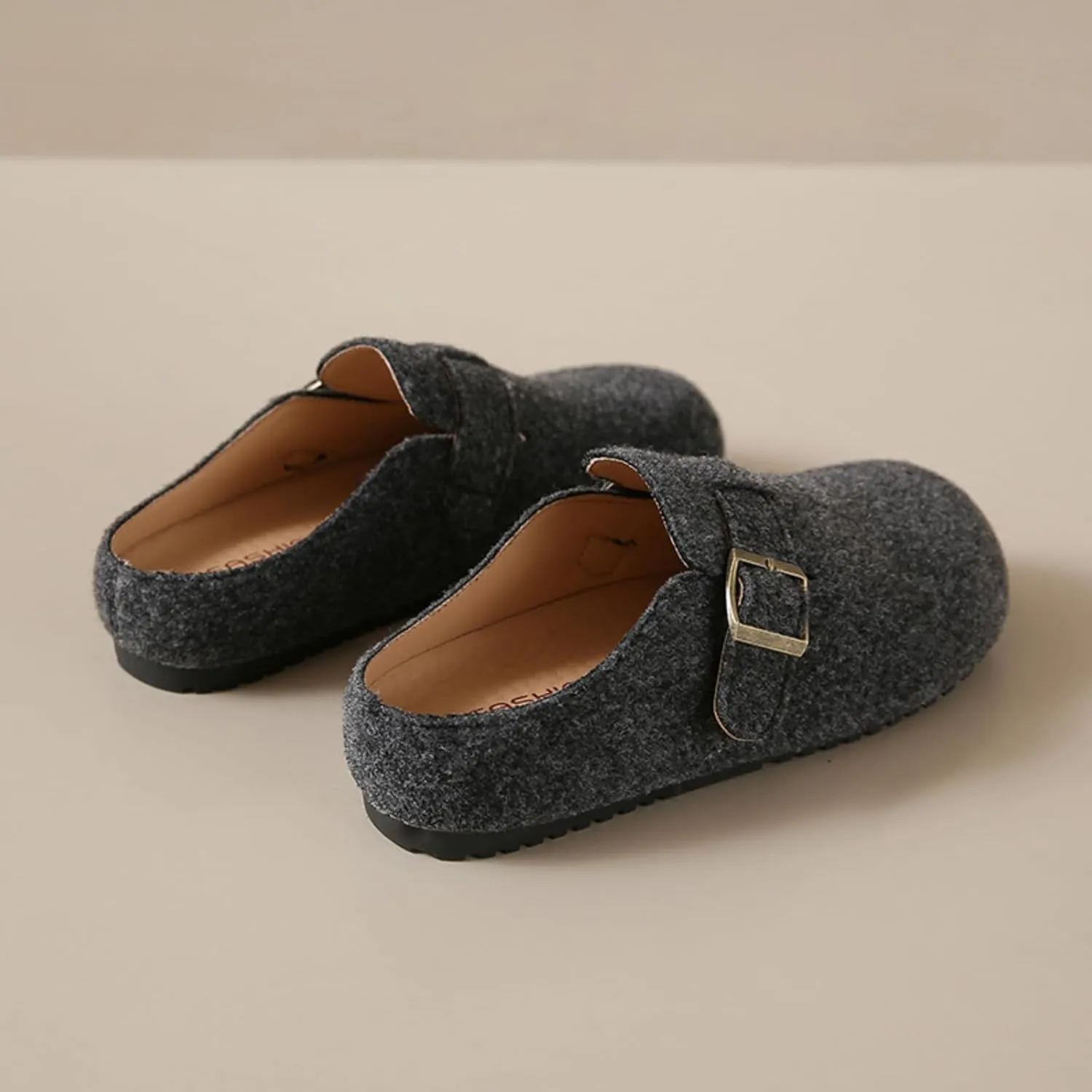 Womens Clogs - Full Grain Genuine Leather Memory Foam Slippers for Women Arch Support Womens Slippers - Non Slip Clogs for Women Cork Footbed - Women's Mules