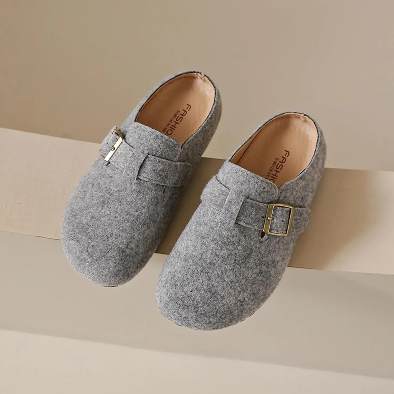 Womens Clogs - Full Grain Genuine Leather Memory Foam Slippers for Women Arch Support Womens Slippers - Non Slip Clogs for Women Cork Footbed - Women's Mules