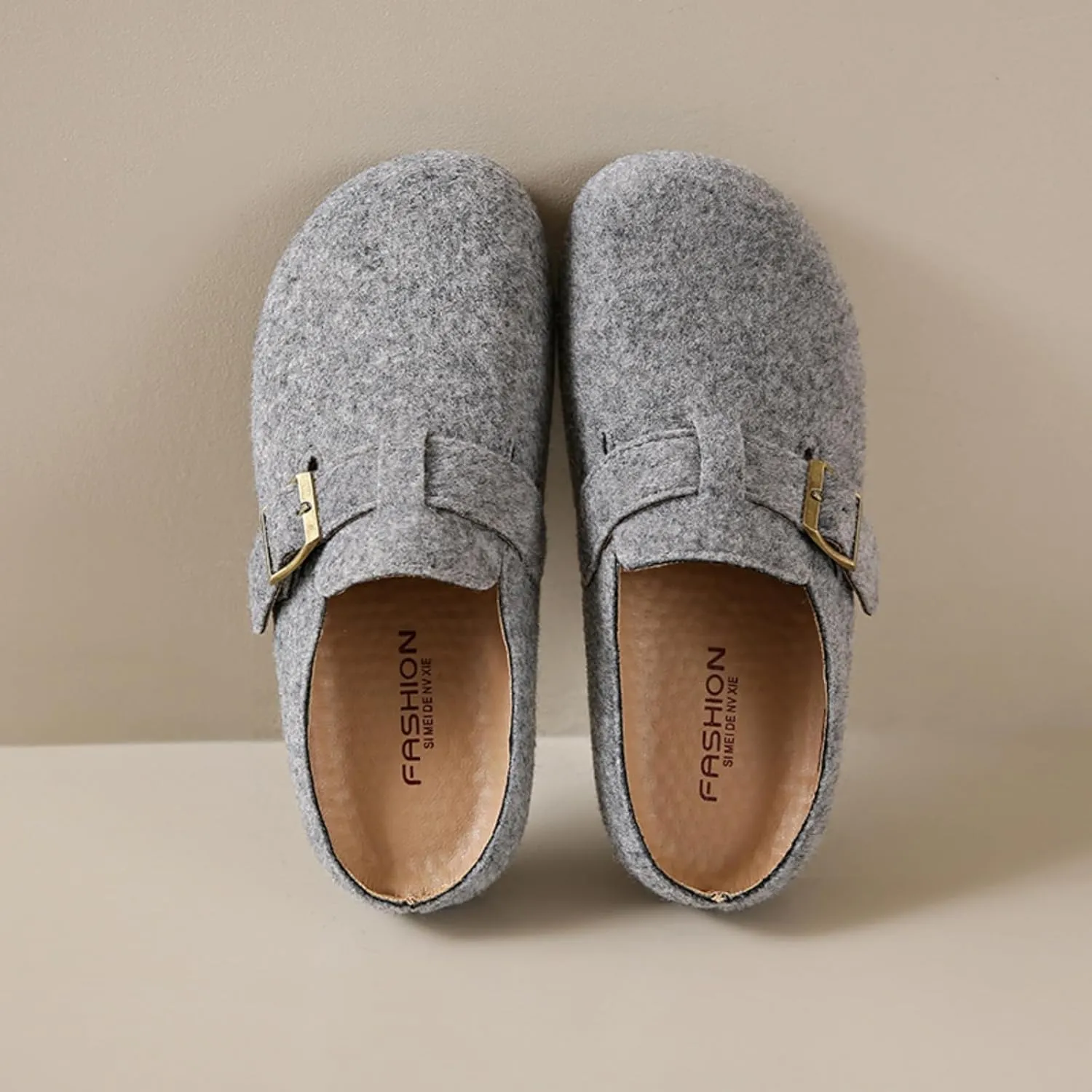 Womens Clogs - Full Grain Genuine Leather Memory Foam Slippers for Women Arch Support Womens Slippers - Non Slip Clogs for Women Cork Footbed - Women's Mules