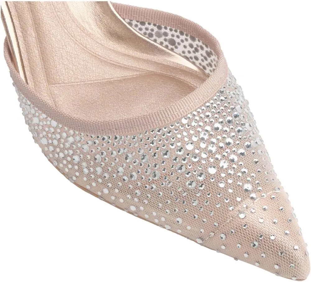 Women's Elegant Pointed Toe Stilettos High Heels Mule Pumps Fashionable Pointed Toe Low Heel Classic Mule Pumps Spring Summer Vacation Spring Break Easter Shoes