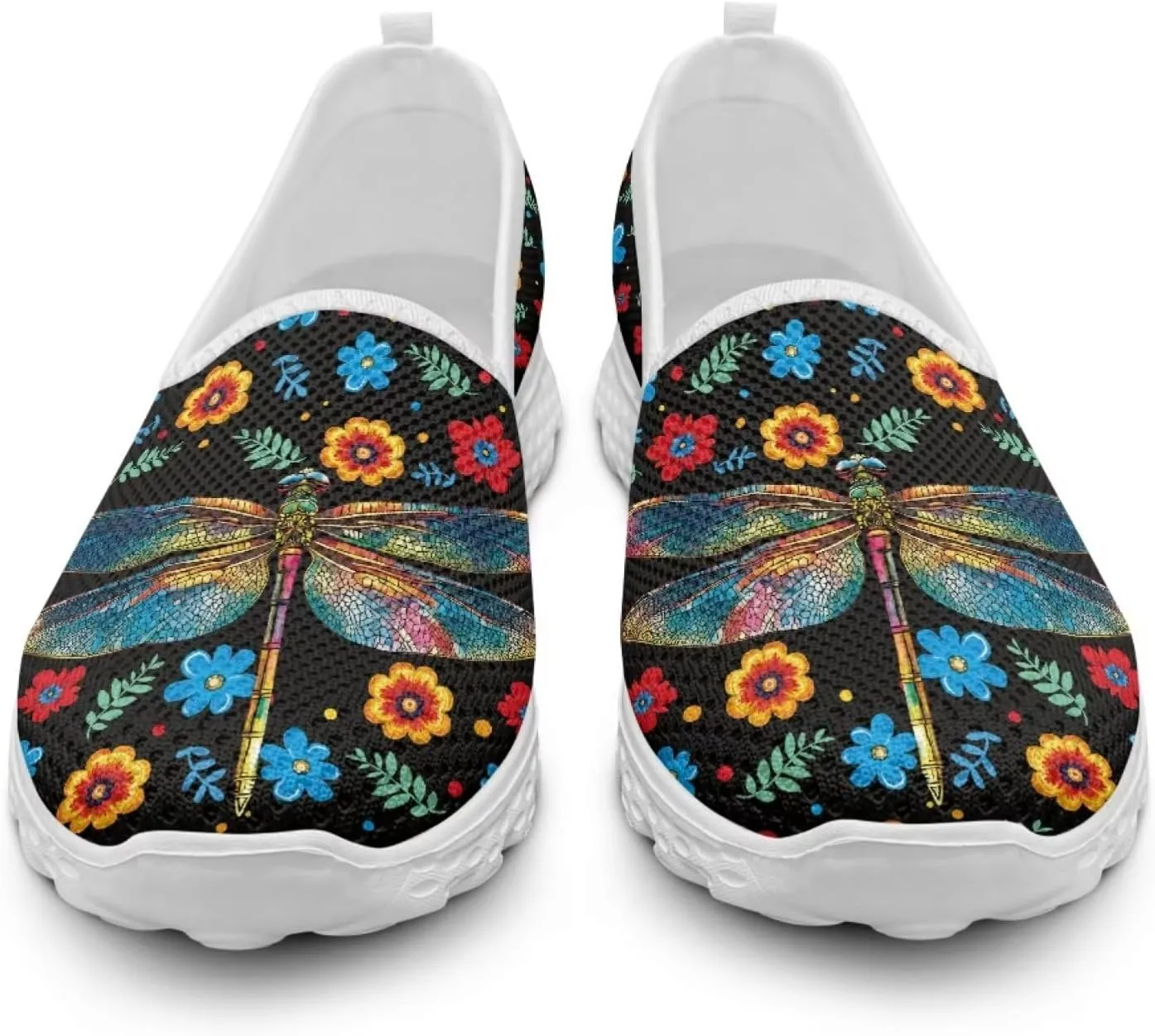 Women's Flat Shoes Slip on Walking Sneakers for Women Comfortable Dress Ballet Flats Soft Travel Art Loafers