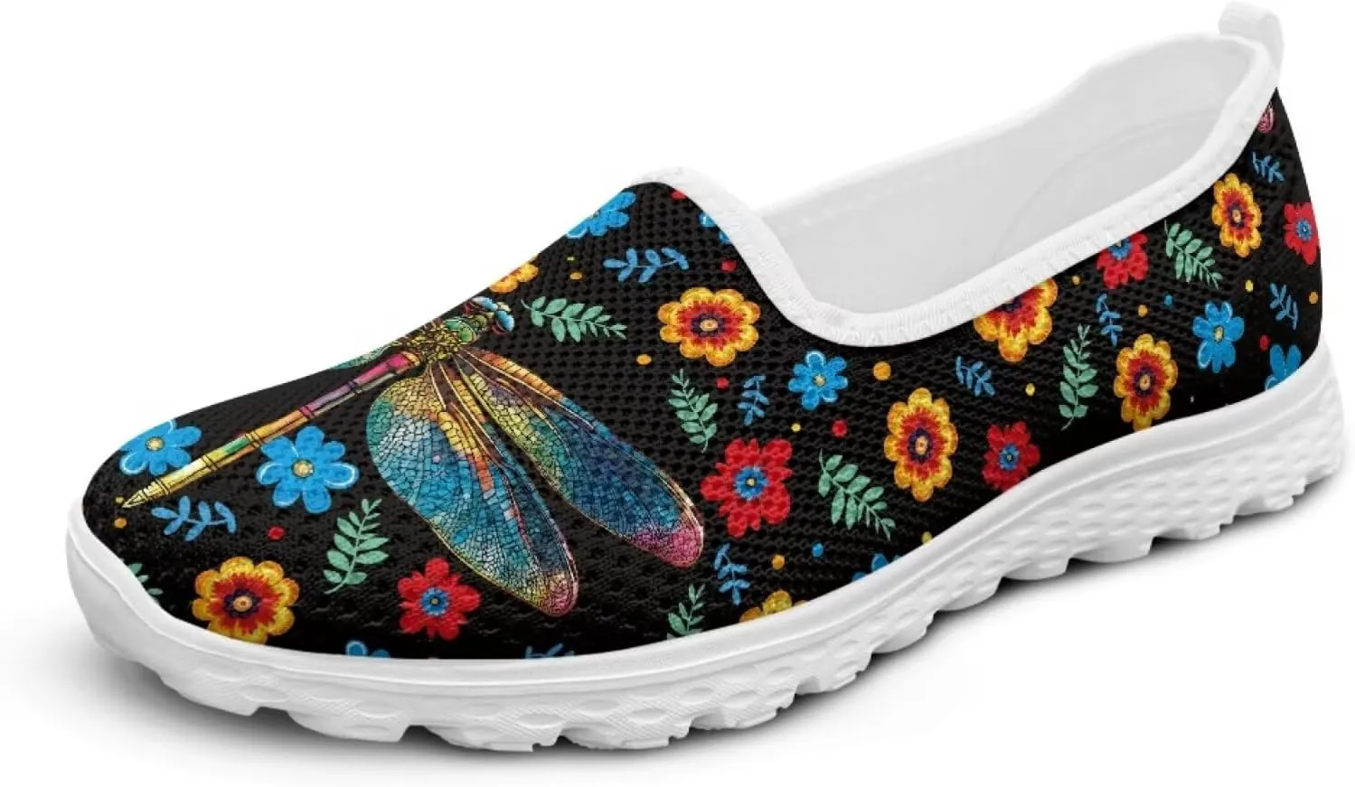 Women's Flat Shoes Slip on Walking Sneakers for Women Comfortable Dress Ballet Flats Soft Travel Art Loafers