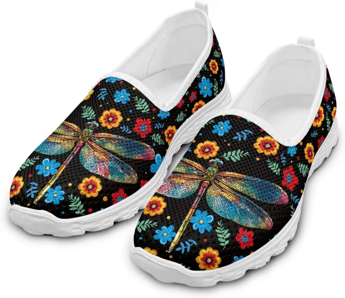 Women's Flat Shoes Slip on Walking Sneakers for Women Comfortable Dress Ballet Flats Soft Travel Art Loafers
